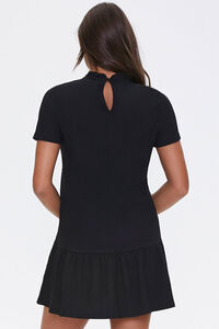 BLACK Ruffle-Trim Shift Dress, image 3