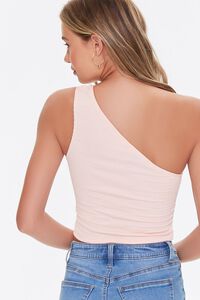 PEACH  Textured One-Shoulder Top, image 3