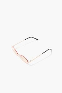 GOLD/PINK Oval Tinted Sunglasses, image 5