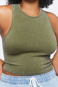 CYPRESS  Plus Size Ribbed Cropped Tank Top, image 5