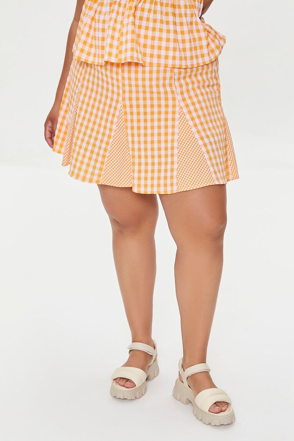 Plus Size Mixed Plaid Mini Skirt, image 2