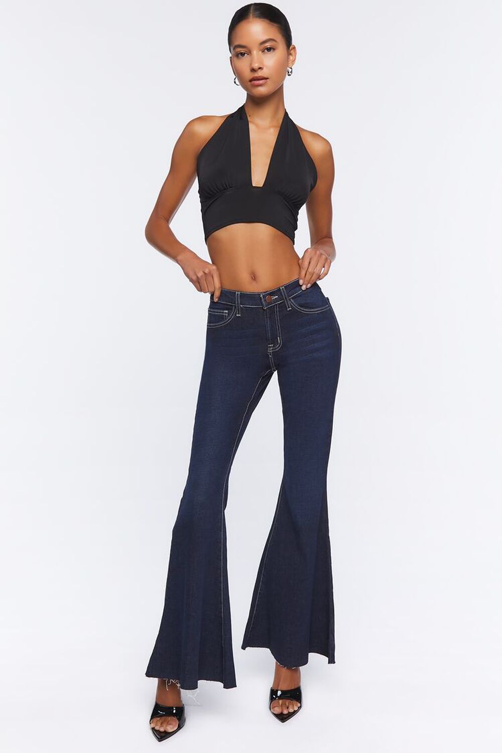 Low-Rise Flare Jeans