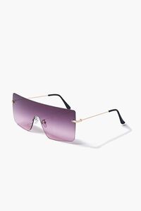 GOLD/PINK Ombre Shield Sunglasses, image 2