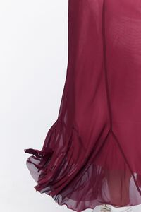 MERLOT Mesh Handkerchief Maxi Skirt, image 6