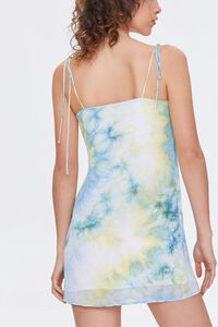 BLUE/MULTI Tie-Dye Chiffon Mini Dress, image 3