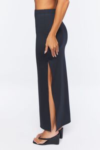 BLACK Leg-Slit Maxi Skirt, image 3