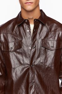 COCOA Faux Leather Pocket Shirt, image 5