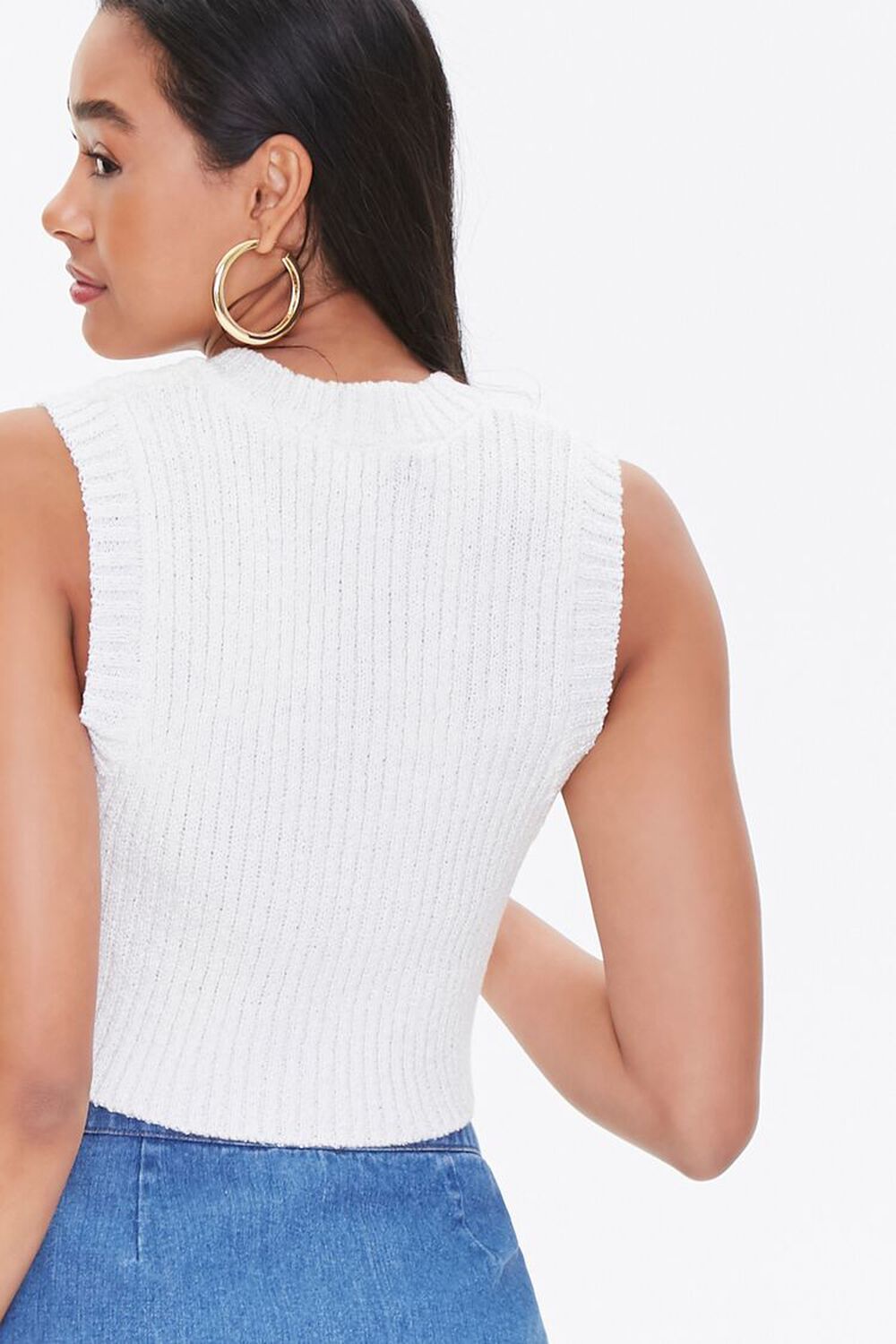 CREAM Cropped Sweater-Knit Vest, image 3