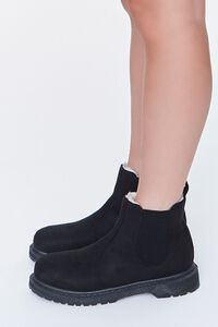 Faux Fur-Lined Chelsea Booties, image 2