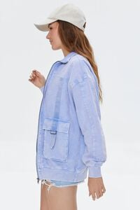 DUSTY BLUE Mineral Wash French Terry Jacket, image 2