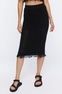 BLACK Crochet Tank Top & Skirt Set, image 6