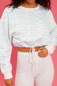 WHITE/MINT Juicy Couture Fleece Pullover, image 5