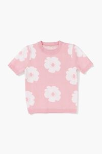 Girls Floral Sweater-Knit Top (Kids), image 1