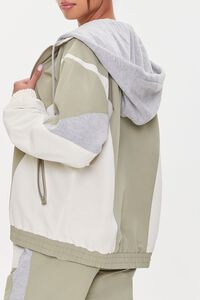 SAGE/MULTI Colorblock Zip-Up Hooded Jacket, image 3