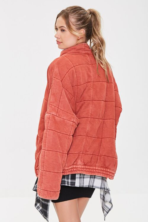 RED Quilted Zip-Up Jacket, image 3