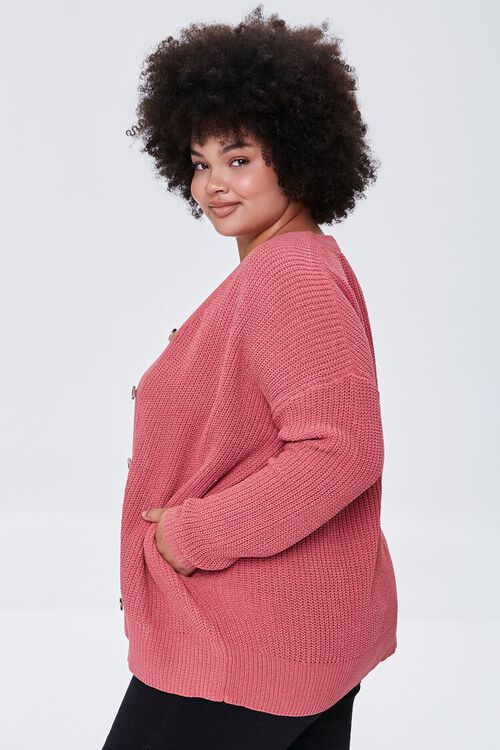 BERRY Plus Size Ribbed Cardigan Sweater, image 2