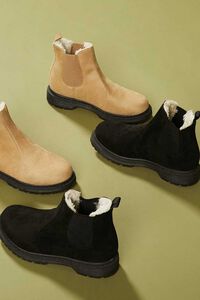 Faux Fur-Lined Chelsea Booties, image 1