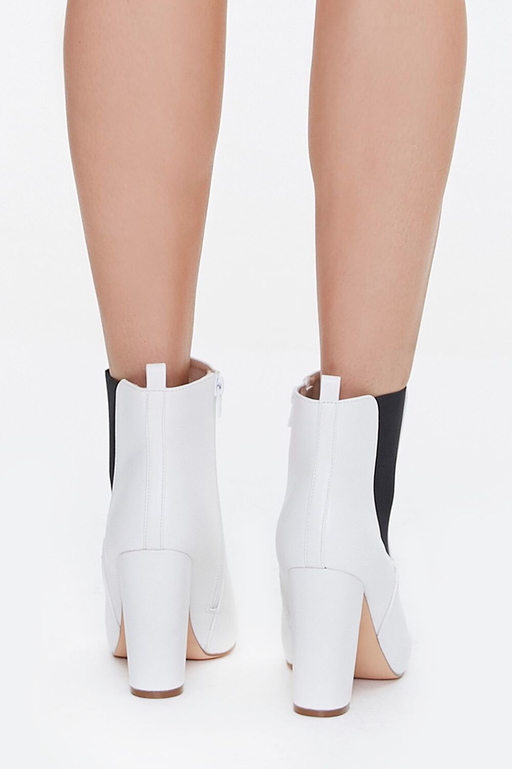 WHITE Pointed Toe Chelsea Boots, image 3