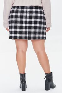 BLACK/MULTI Plus Size Plaid Mini Skirt, image 4
