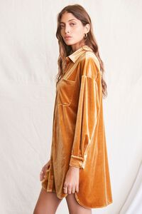 CAMEL Velour Mini Shirt Dress, image 2