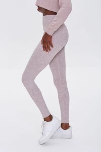 HEATHER PINK Active Seamless High-Rise Leggings, image 3