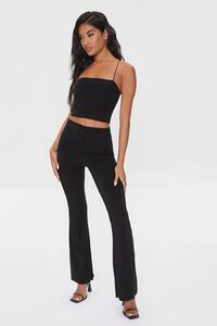 BLACK Fitted Cropped Cami, image 4