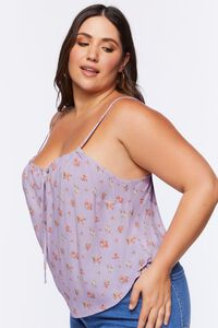 LILAC/MULTI Plus Size Ditsy Floral Print Cami, image 2
