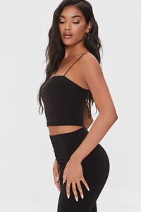 BLACK Fitted Cropped Cami, image 2