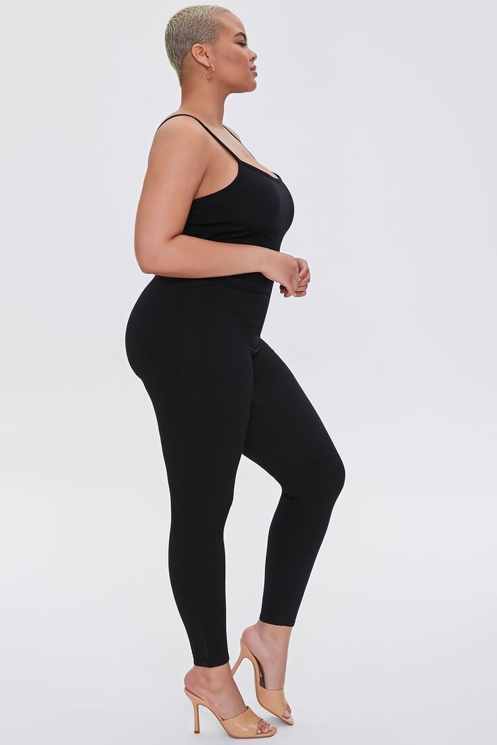 BLACK Plus Size Fitted Cami Jumpsuit, image 2
