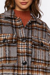 GREY/MULTI Plaid Buttoned Duster Jacket, image 5