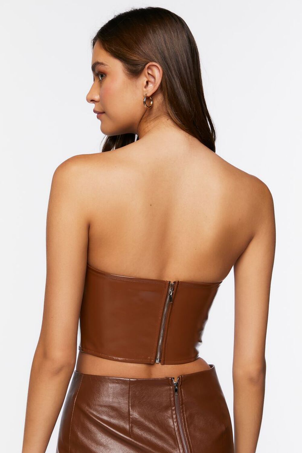 Faux Patent Leather Tube Top, image 3