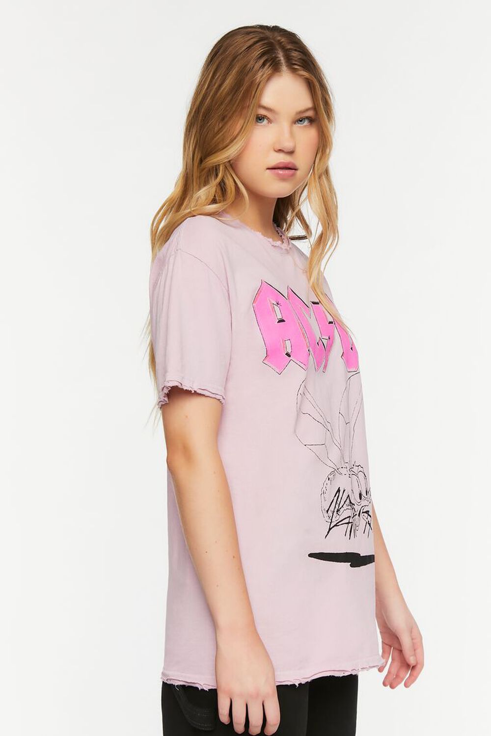 PINK/MULTI ACDC Distressed Graphic Tee, image 2