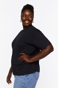 BLACK Plus Size Relaxed Crew Tee, image 2