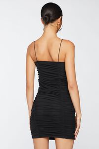 BLACK Ruched Sweetheart Mini Dress, image 3