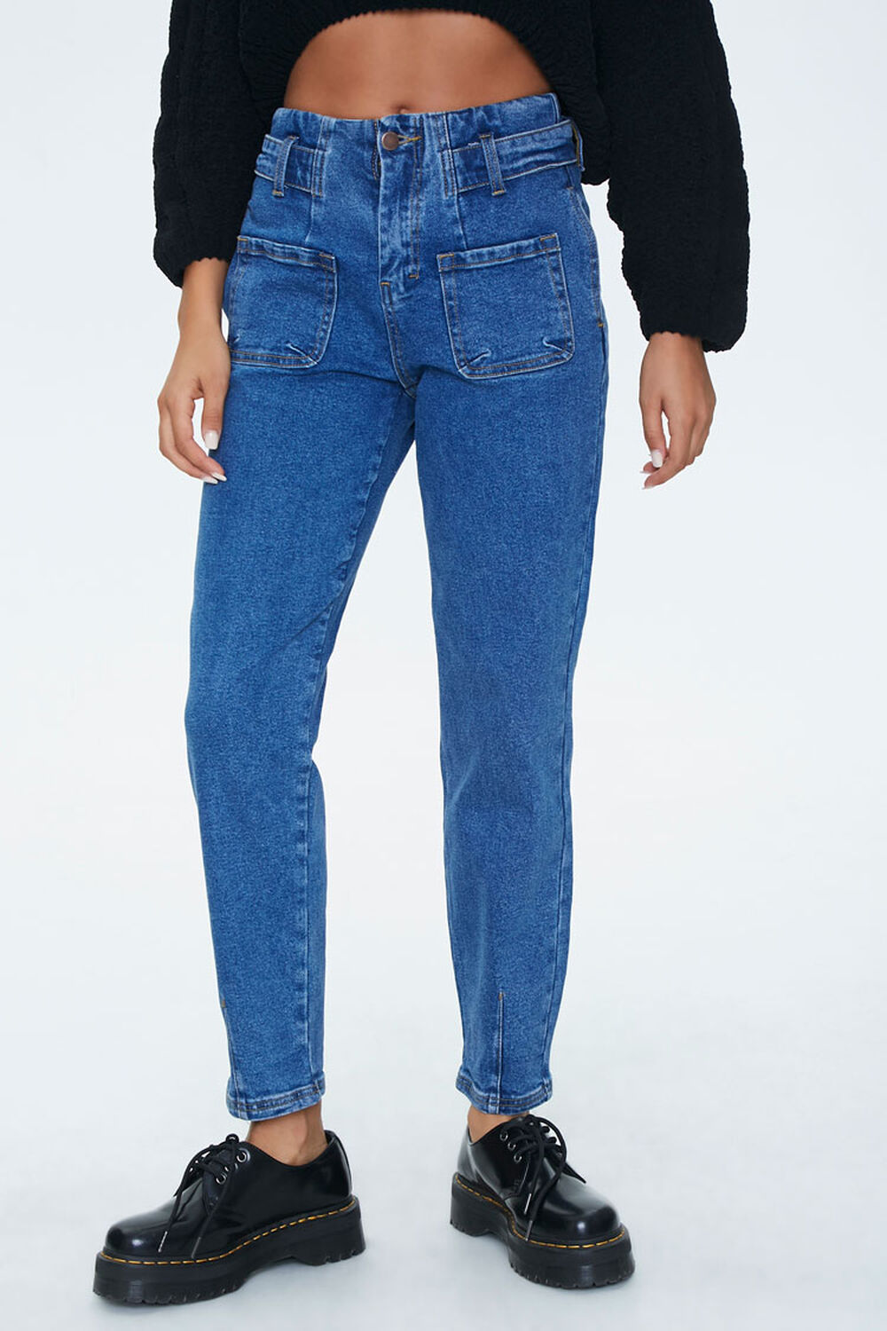 Belted Ankle Jeans