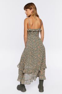 SAGE/MULTI Ruffled Ditsy Floral Maxi Dress, image 3