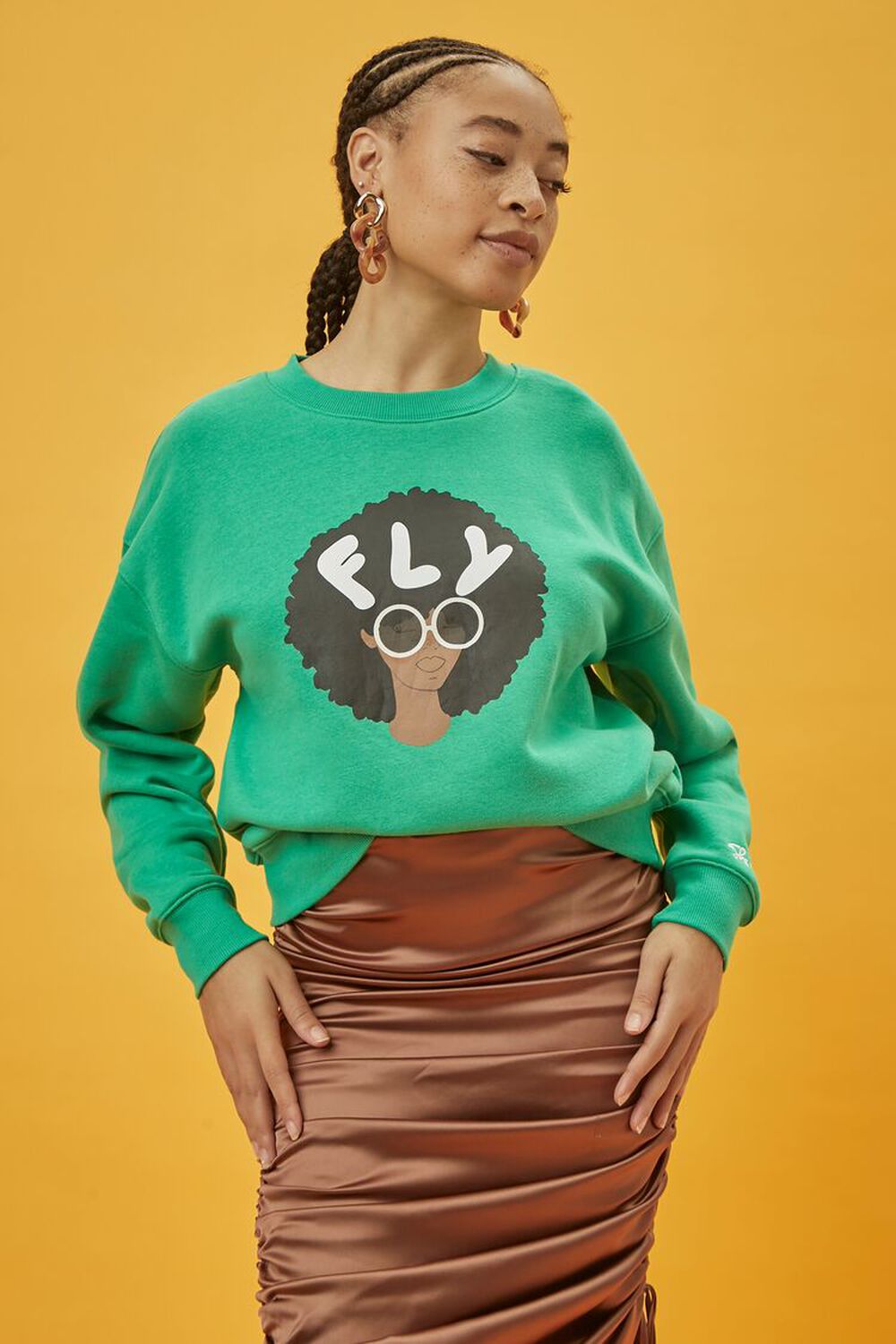 GREEN/MULTI Shae Anthony Fly Graphic Pullover, image 1