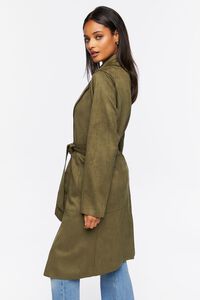 Faux Suede Trench Coat, image 3