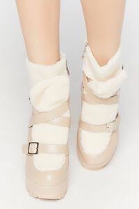 NUDE Faux Leather & Shearling Booties, image 4