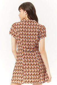 Multicolor Geo Print Mini Dress, image 3