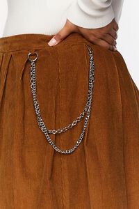 Plus Size Corduroy Wallet Chain Skirt, image 6