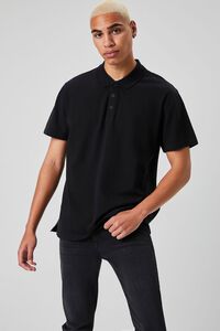 BLACK Short-Sleeve Polo Shirt, image 1