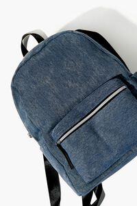 BLUE Denim Zip-Top Backpack, image 4