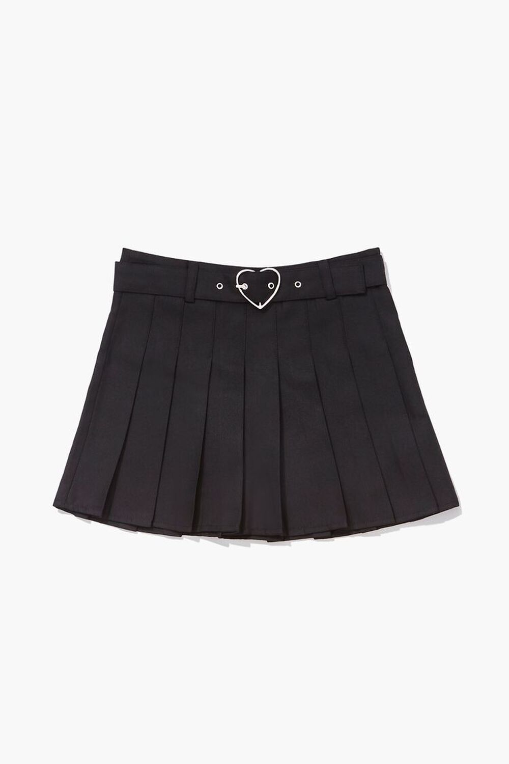 BLACK Girls Pleated Heart-Buckle Skirt (Kids), image 1