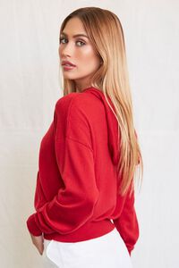 RED Cashmere Sweater-Knit Hoodie, image 2