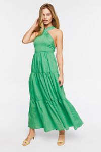 GREEN/MULTI Tiered Maxi Dress, image 1