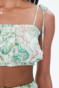 MEADOW/MULTI Tropical Floral Print Cropped Cami, image 5