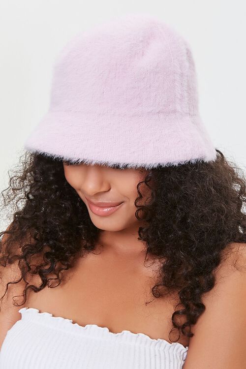PINK Fuzzy Knit Bucket Hat, image 2