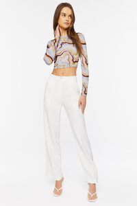 Abstract Marble Print Crop Top, image 4