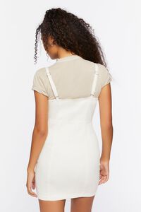 WHITE Denim Pinafore Dress, image 4